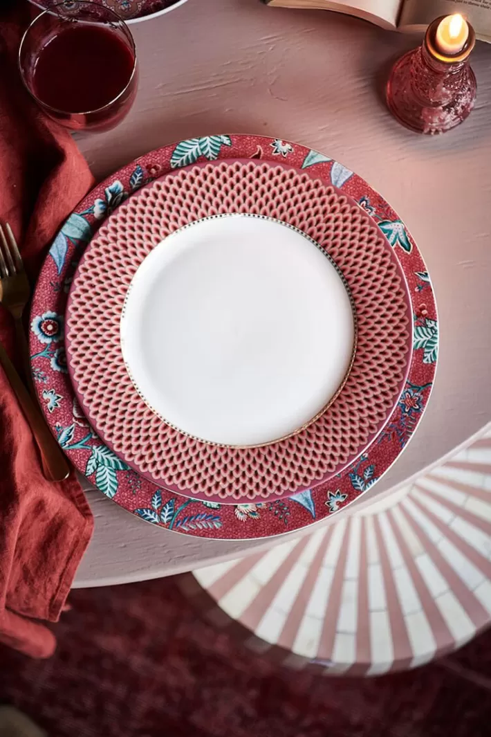 Assiette Plate Flower Festival Rose Fonce 26.5Cm>Pip Studio Sale