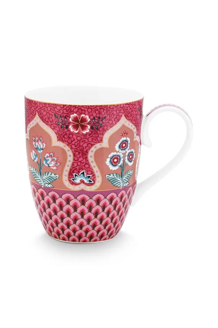 Grande Tasse Flower Festival Deco Rose Fonce>Pip Studio Cheap