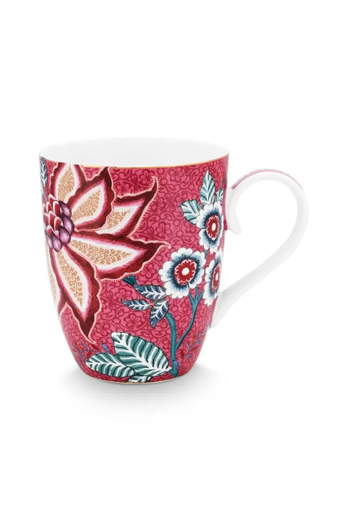 Grande Tasse Flower Festival Rose Fonce>Pip Studio Clearance