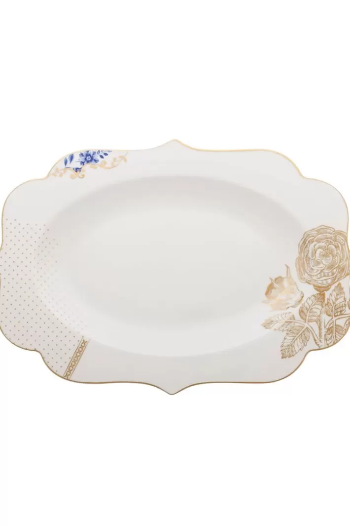 Plat De Service Ovale Royal White 40 Cm>Pip Studio Fashion