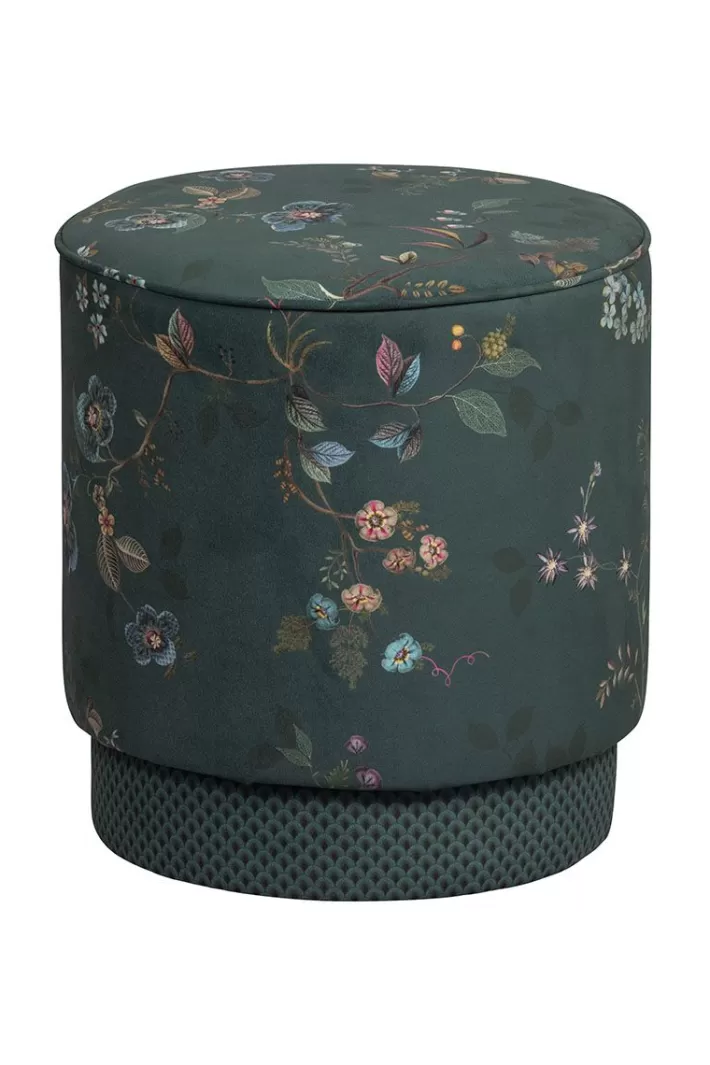 Pouf Moyen Kawai Flower Vert>Pip Studio Flash Sale